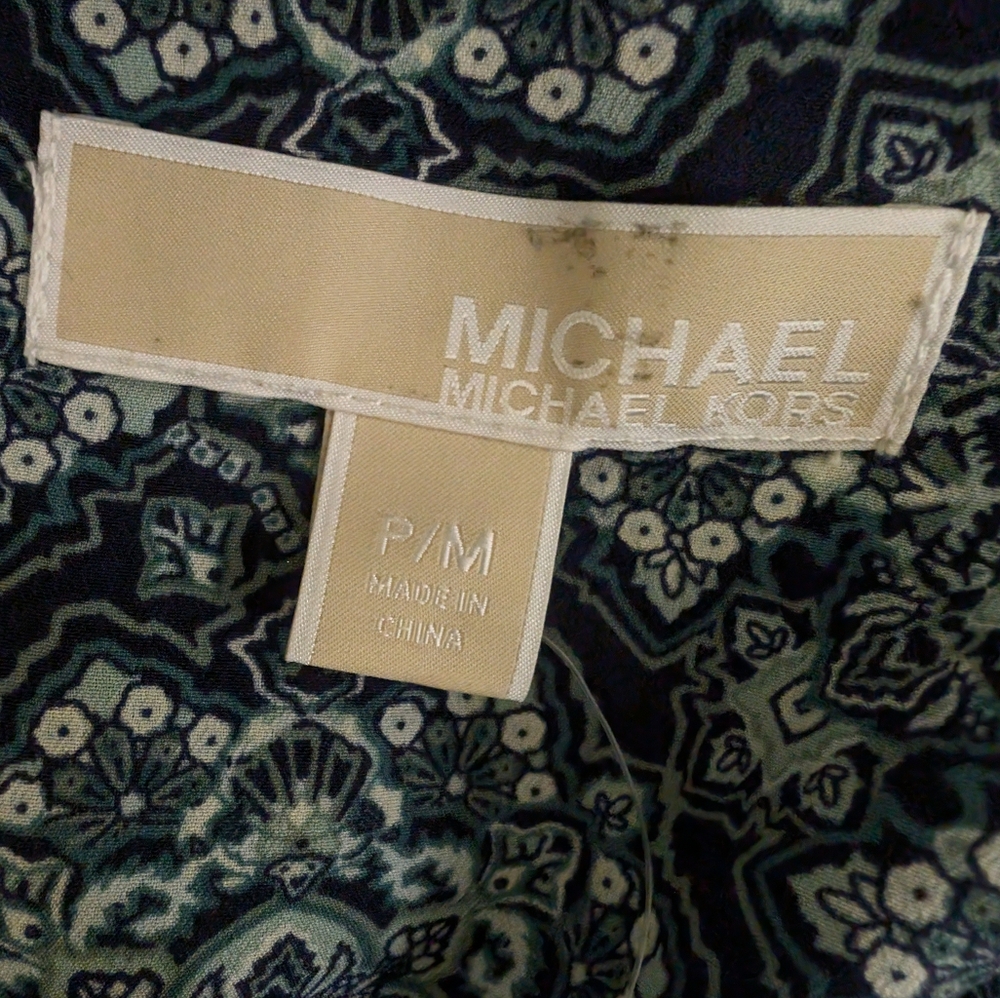 Michael Korsmedallion-print zip-up blouse PM. NWT - Picture 5 of 9